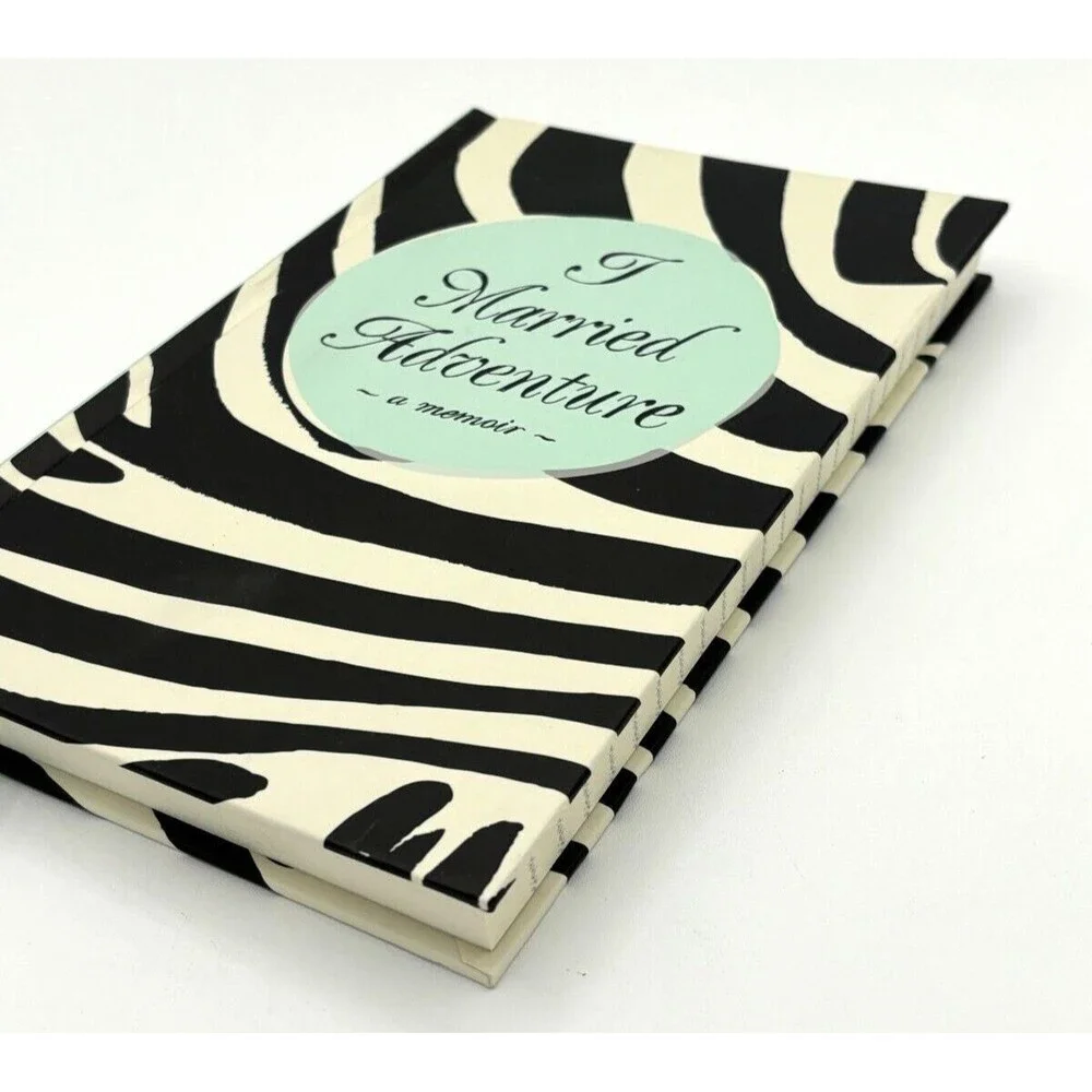 Kate Spade Bridal Notebook Hardcover I Married Adventure Zebra Print Journal New
